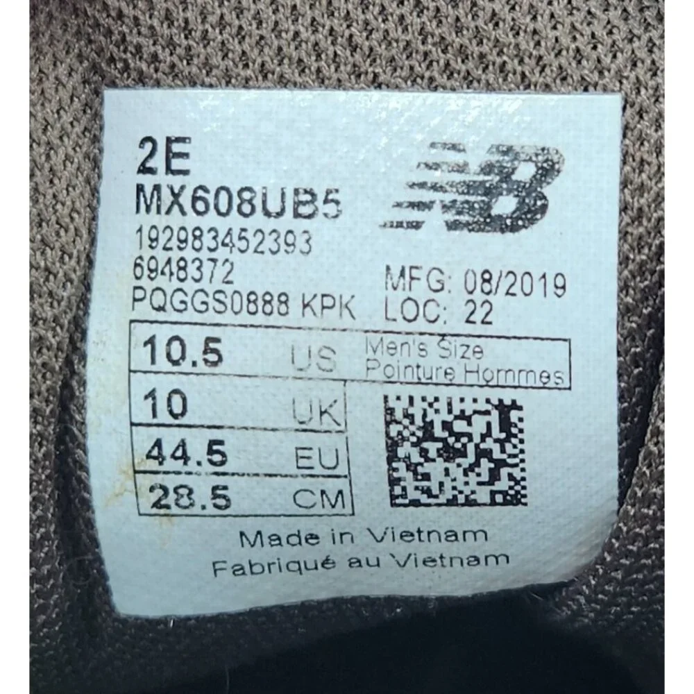 New Balance 608v5 Men's Size 10.5 2E Athletic Comfort Shoes Brown Suede